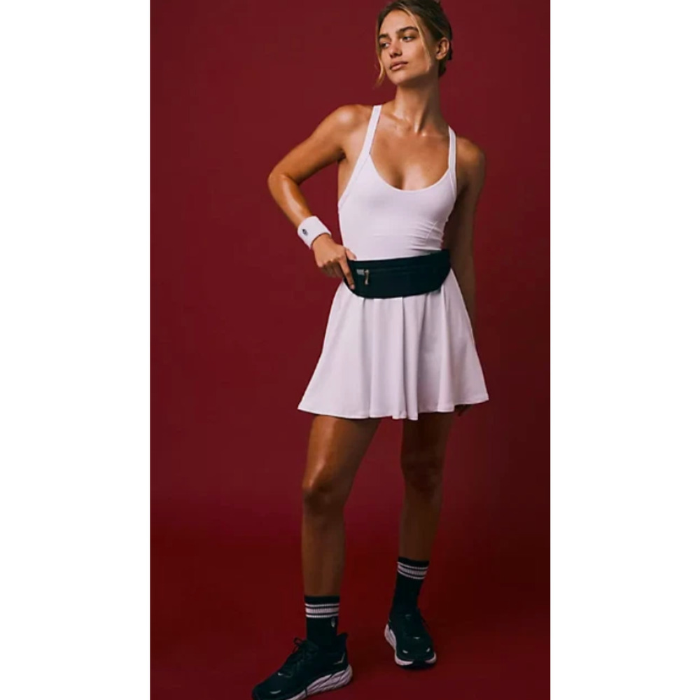 Free People Movement Good Karma Purple Strappy Back Athletic Mini Dress M Tennis - Picture 5 of 11